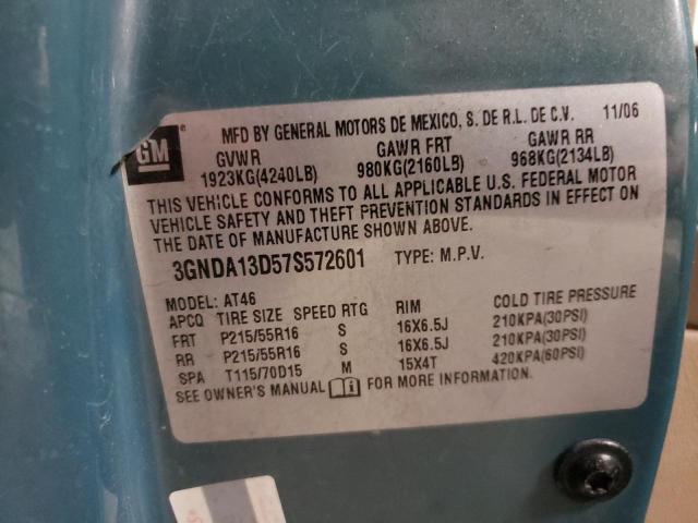 3GNDA13D57S572601 - 2007 CHEVROLET HHR LS 蓝色 照片 12