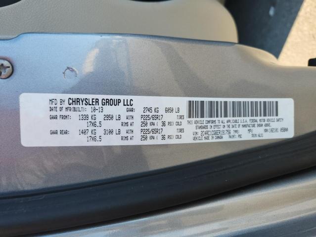 2C4RC1CG6ER191756 - 2014 CHRYSLER TOWN & COU TOURING L SILVER photo 14