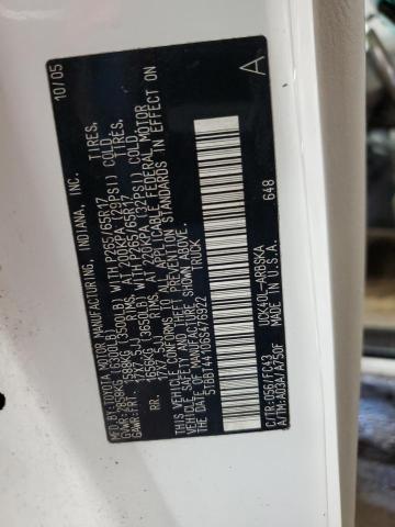 5TBBT44106S476922 - 2006 TOYOTA TUNDRA ACCESS CAB SR5 WHITE photo 12