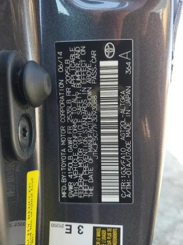 JTKJF5C77F3093088 - 2015 TOYOTA SCION TC 灰色 照片 12