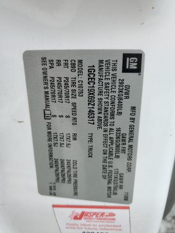 1GCEC19X69Z146317 - 2009 CHEVROLET SILVERADO C1500 白色 照片 12