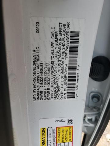 19UUB5F53PA006294 - 2023 ACURA TLX TECH A თეთრი ფოტო 12