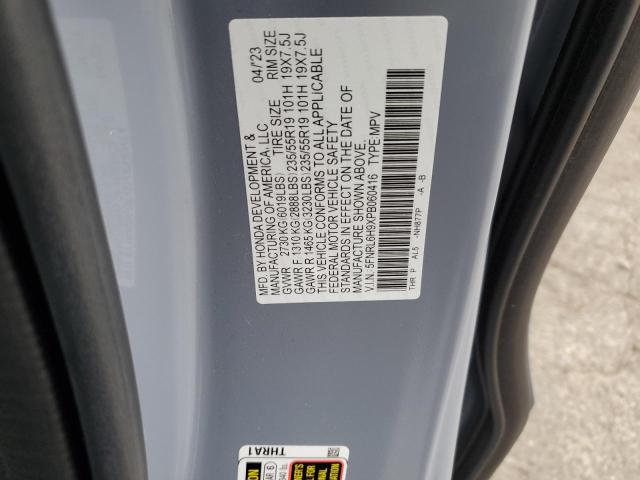 5FNRL6H9XPB060416 - 2023 HONDA ODYSSEY ELITE GRAY photo 13