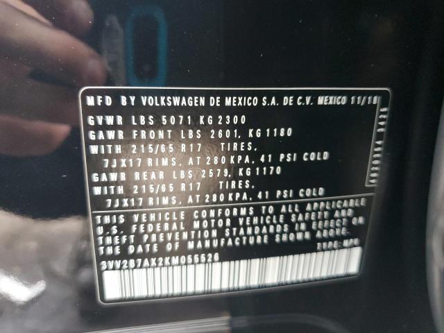 3VV2B7AX2KM055526 - 2019 VOLKSWAGEN TIGUAN SE Czarny zdjęcie 13