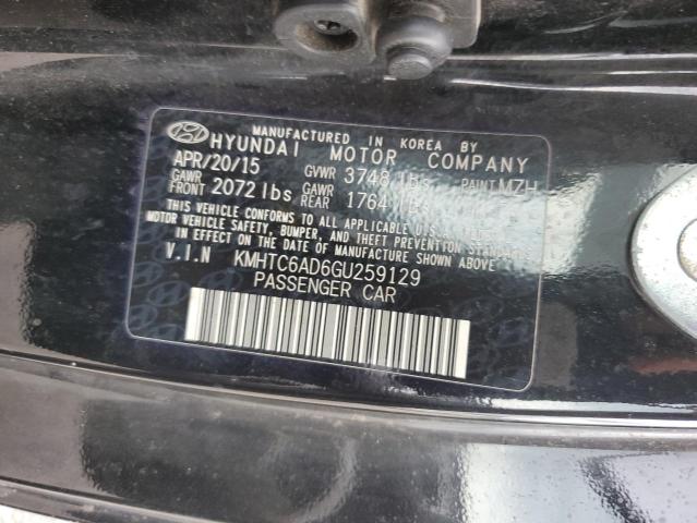 KMHTC6AD6GU259129 - 2016 HYUNDAI VELOSTER BLACK photo 12