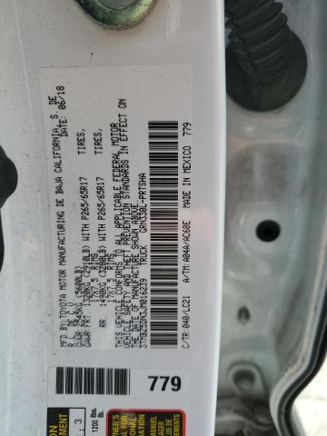 3TMBZ5DN3JM016239 - 2018 TOYOTA TACOMA DOUBLE CAB Білий фото 12