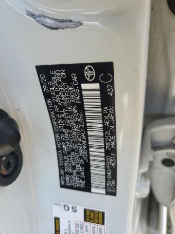 JTDEPMAE6MJ142856 - 2021 TOYOTA COROLLA LE თეთრი ფოტო 12