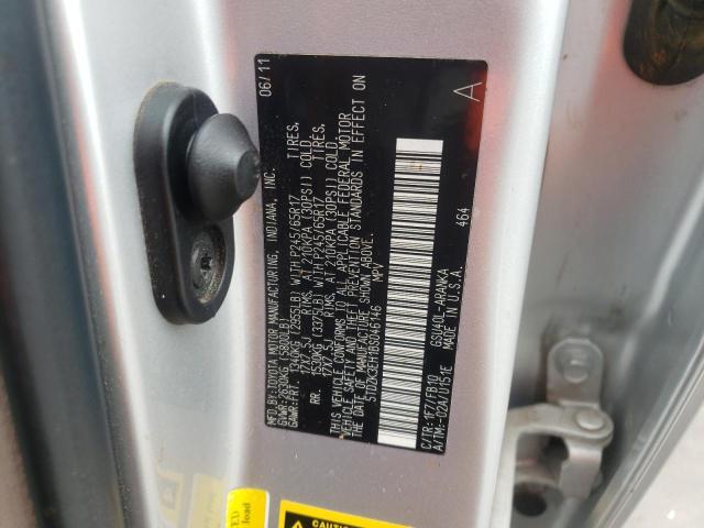 5TDZK3EH1BS046146 - 2011 TOYOTA HIGHLANDER BASE Күміс фото 13