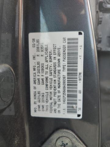 1HGCP25848A099397 - 2008 HONDA ACCORD EXL GRAY photo 13
