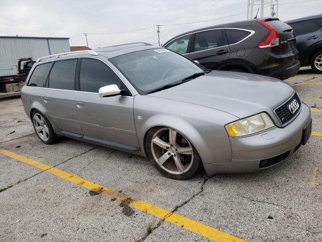 WAUXU64B52N128982 - 2002 AUDI S6 AVANT QUATTRO GRAY photo 4