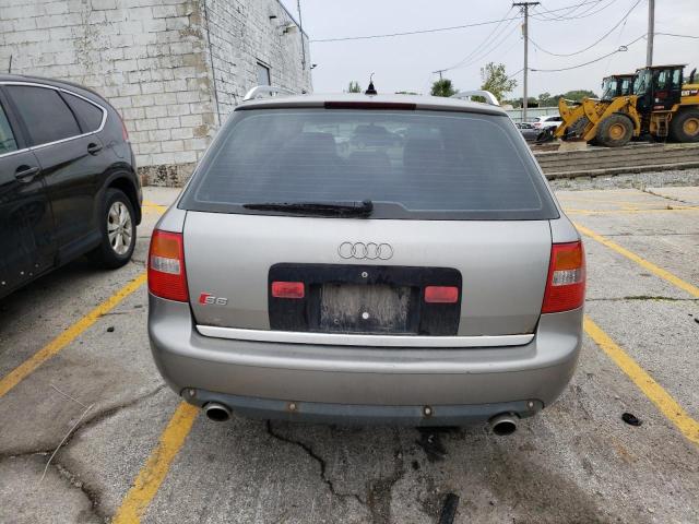 WAUXU64B52N128982 - 2002 AUDI S6 AVANT QUATTRO GRAY photo 6