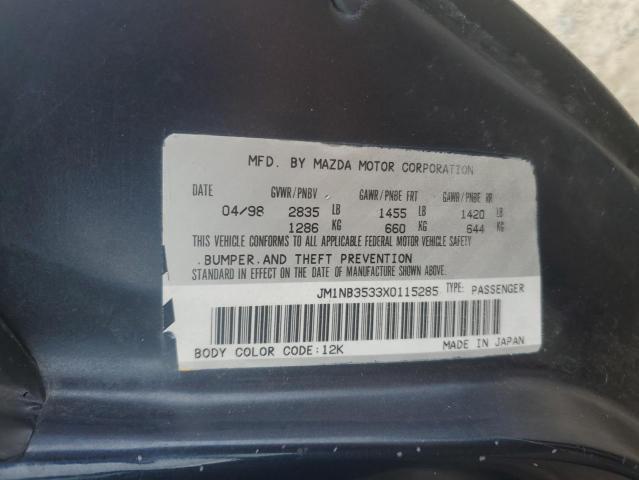 JM1NB3533X0115285 - 1999 MAZDA MX-5 MIATA ლურჯი ფოტო 13