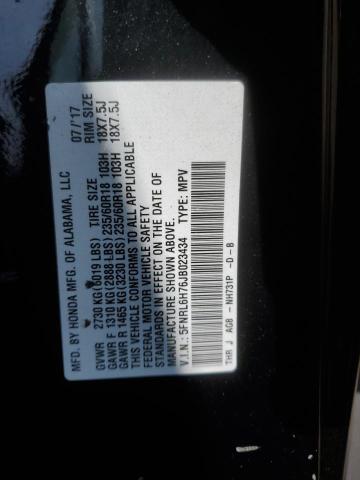 5FNRL6H76JB023434 - 2018 HONDA ODYSSEY EXL Noir photo 13