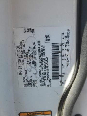 1FMDU73K55ZA76162 - 2005 FORD EXPLORER XLT WHITE photo 12