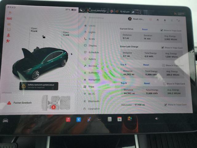 5YJ3E1EA9JF023835 - 2018 TESLA MODEL 3 Серый фото 9