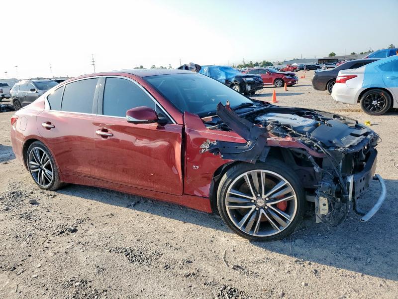 JN1BV7AP2FM336915 - 2015 INFINITI Q50 BASE წითელი ფოტო 4