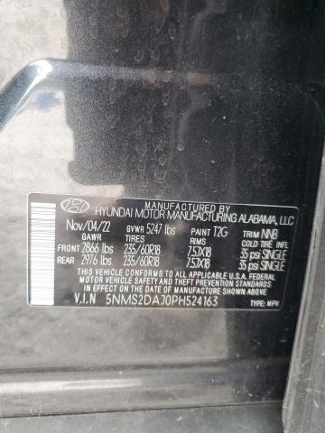 5NMS2DAJ0PH524163 - 2023 HYUNDAI SANTA FE SEL Մոխրագույն լուսանկար 12