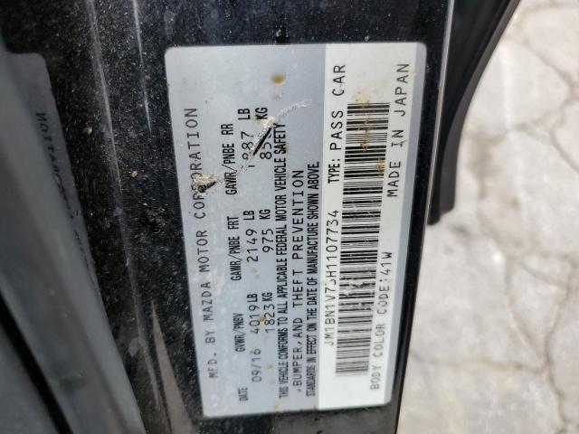 JM1BN1V73H1107734 - 2017 MAZDA 3 TOURING BLACK photo 12