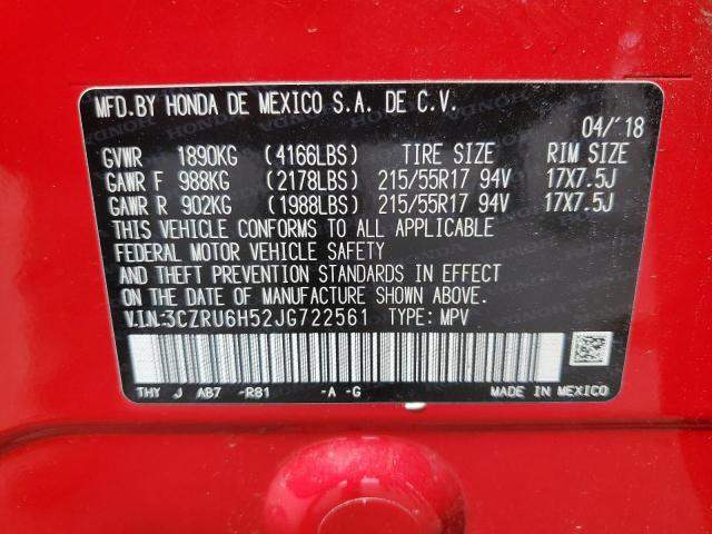 3CZRU6H52JG722561 - 2018 HONDA HR-V EX Rot Foto 13