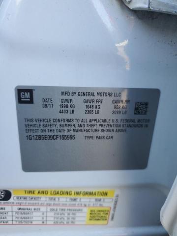 1G1ZB5E09CF165966 - 2012 CHEVROLET MALIBU LS Ağ foto 13