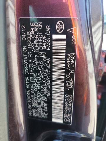 JTKKU4B40C1024486 - 2012 TOYOTA SCION XD أرجواني صورة 12