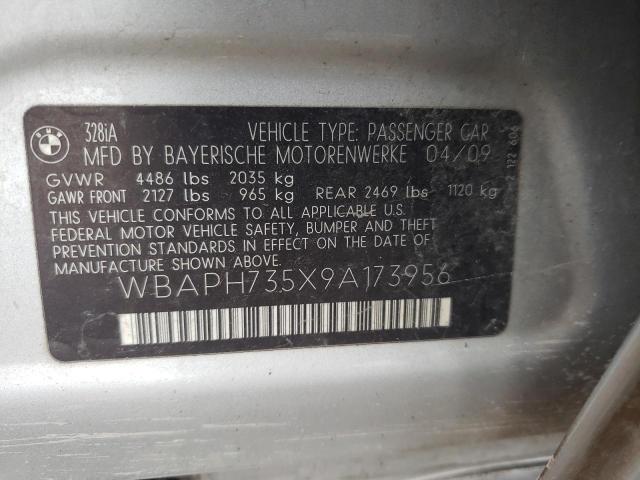 WBAPH735X9A173956 - 2009 BMW 328 I SILVER photo 12