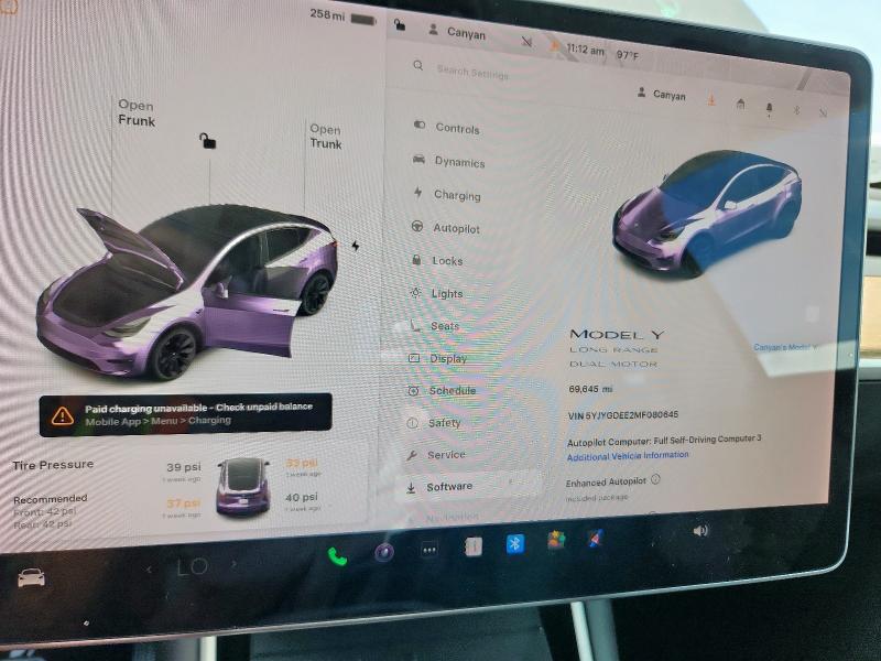 5YJYGDEE2MF080645 - 2021 TESLA MODEL Y Grau Foto 9