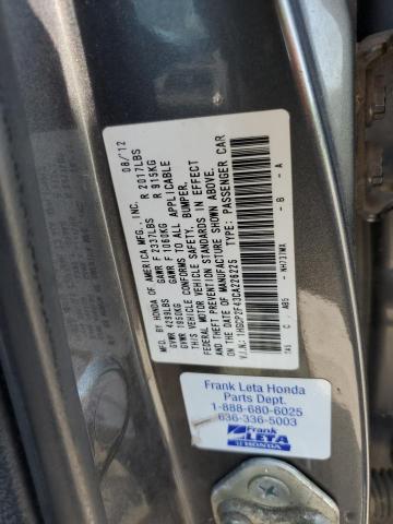 1HGCP2F43CA226225 - 2012 HONDA ACCORD LXP ნაცრისფერი ფოტო 12