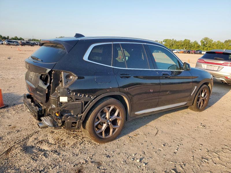 5UXTY3C08M9G70577 - 2021 BMW X3 SDRIVE30I BLACK photo 3