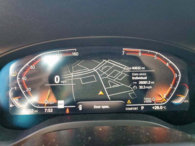 5UXTY3C08M9G70577 - 2021 BMW X3 SDRIVE30I BLACK photo 9