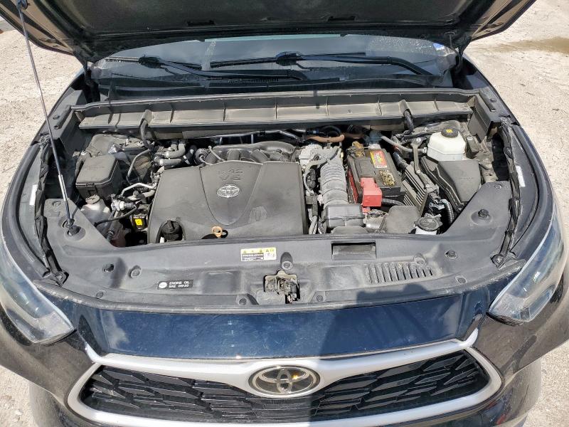 5TDCZRAH5MS529927 - 2021 TOYOTA HIGHLANDER L أسود صورة 12