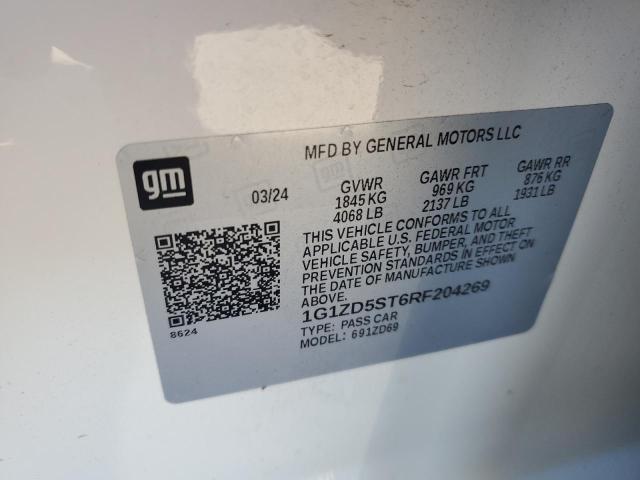 1G1ZD5ST6RF204269 - 2024 CHEVROLET MALIBU LT 白色 照片 12