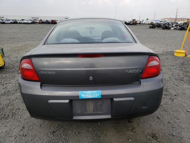 1B3ES26C74D626836 - 2004 DODGE NEON BASE GRAY photo 6