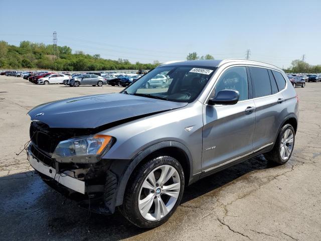 5UXWX7C54BLT78635 - 2011 BMW X3 XDRIVE35I Сұр фото 1