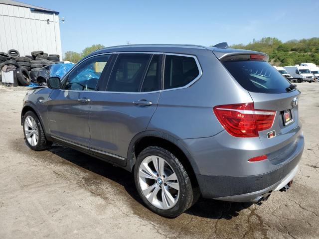 5UXWX7C54BLT78635 - 2011 BMW X3 XDRIVE35I Сұр фото 2