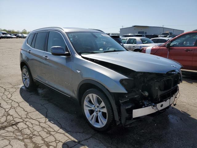 5UXWX7C54BLT78635 - 2011 BMW X3 XDRIVE35I GRAY photo 4