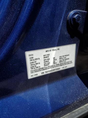 7SAYGDEE0RF203854 - 2024 TESLA MODEL Y 蓝色 照片 14
