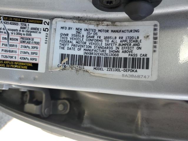 1NXBR32EX6Z613068 - 2006 TOYOTA COROLLA CE 灰色 照片 13