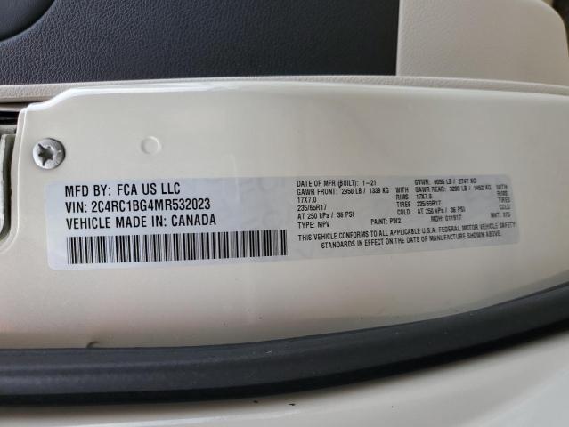 2C4RC1BG4MR532023 - 2021 CHRYSLER PACIFICA TOURING L 奶油色 照片 13