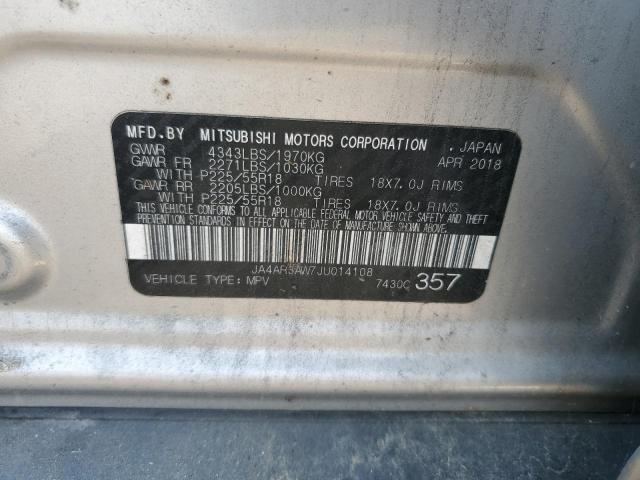 JA4AR3AW7JU014108 - 2018 MITSUBISHI OUTLANDER ES 银色 照片 13