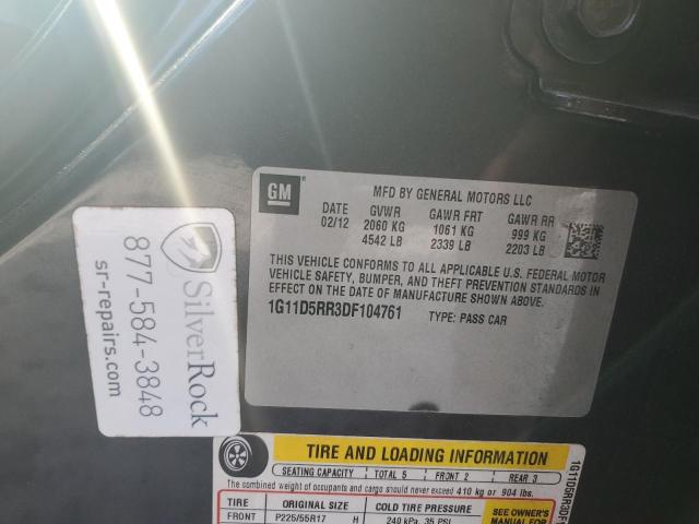 1G11D5RR3DF104761 - 2013 CHEVROLET MALIBU 1LT 石墨色 照片 12