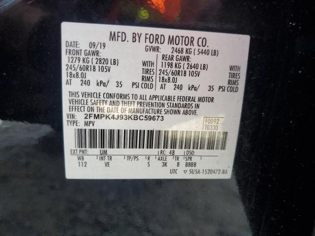 2FMPK4J93KBC59673 - 2019 FORD EDGE SEL Qara foto 14