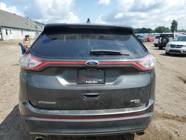2FMPK4J85JBB81645 - 2018 FORD EDGE SEL CHARCOAL photo 6