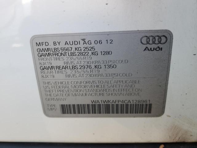 WA1WKAFP4CA128961 - 2012 AUDI Q5 PRESTIGE WHITE photo 13