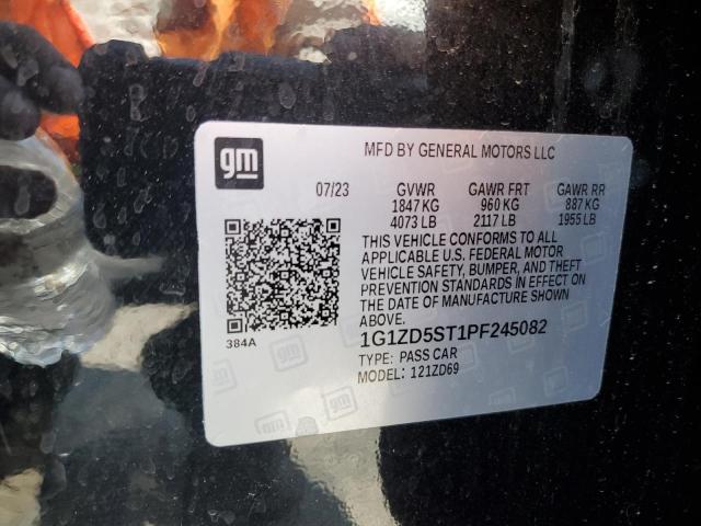 1G1ZD5ST1PF245082 - 2023 CHEVROLET MALIBU LT შავი ფოტო 12