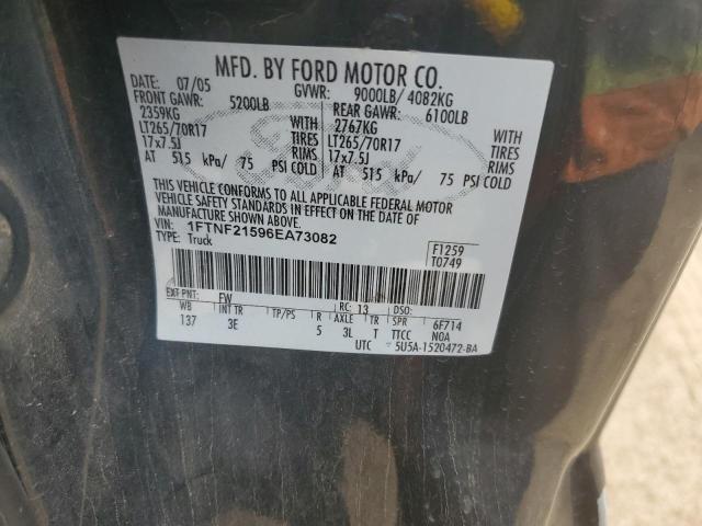 1FTNF21596EA73082 - 2006 FORD F250 SUPER DUTY BLUE photo 12