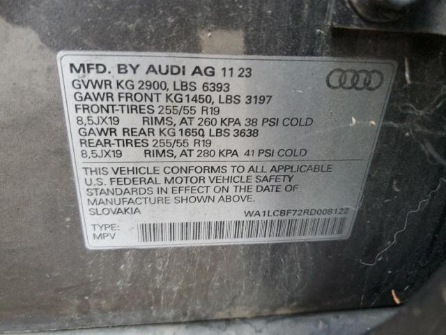 WA1LCBF72RD008122 - 2024 AUDI Q7 PREMIUM PLUS GRAY photo 13