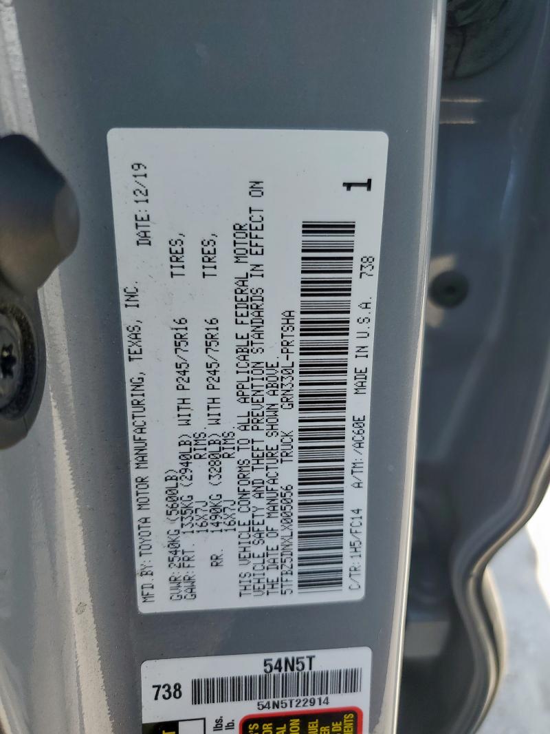 5TFBZ5DNXLX005056 - 2020 TOYOTA TACOMA DOUBLE CAB Gümüş foto 13