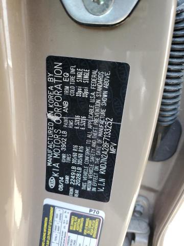 KNDJN2A28F7133252 - 2015 KIA SOUL TAN photo 13