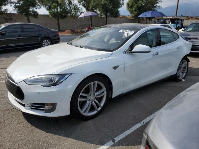 5YJSA1H19EFP50482 - 2014 TESLA MODEL S Weiß Foto 1